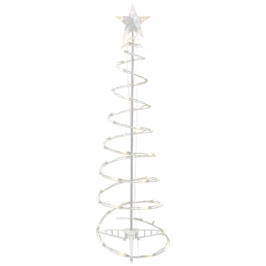 Northlight 4ft Led Lighted Spiral Cone Tree Warm White Lights Christmas Yard Art, One Size, White